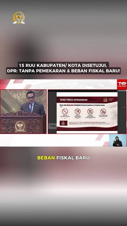 DPR Tegaskan Tidak Ada Pemekaran Wilayah Baru di Luar Kalimantan