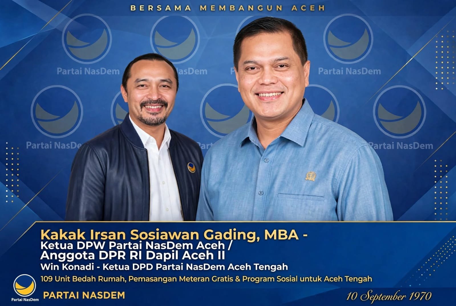 Usia 56 Tahun, Irsan Sosiawan Gading Hadirkan 109 Bedah Rumah dan Ribuan Meteran Listrik Gratis untuk Aceh Tengah